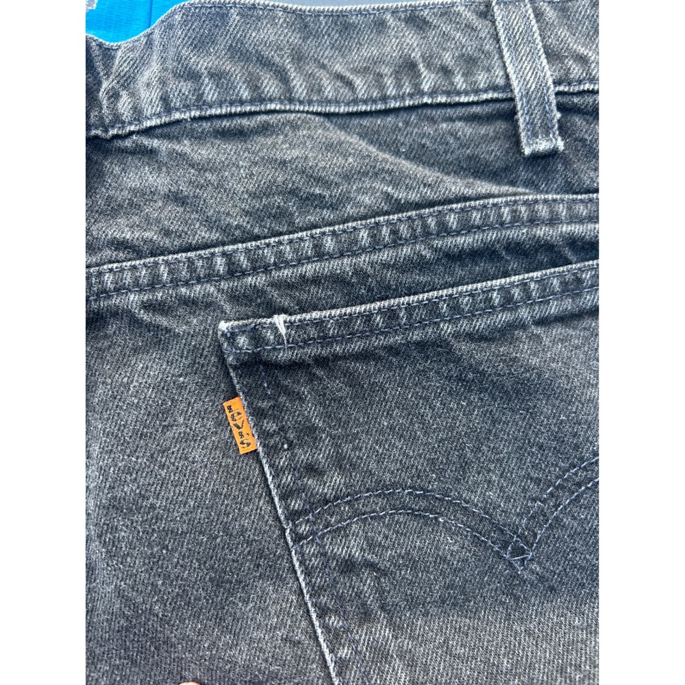 Levi's Orange Tab Denim Shorts Faded Black High Rise 90s Vintage - Picture 11 of 12